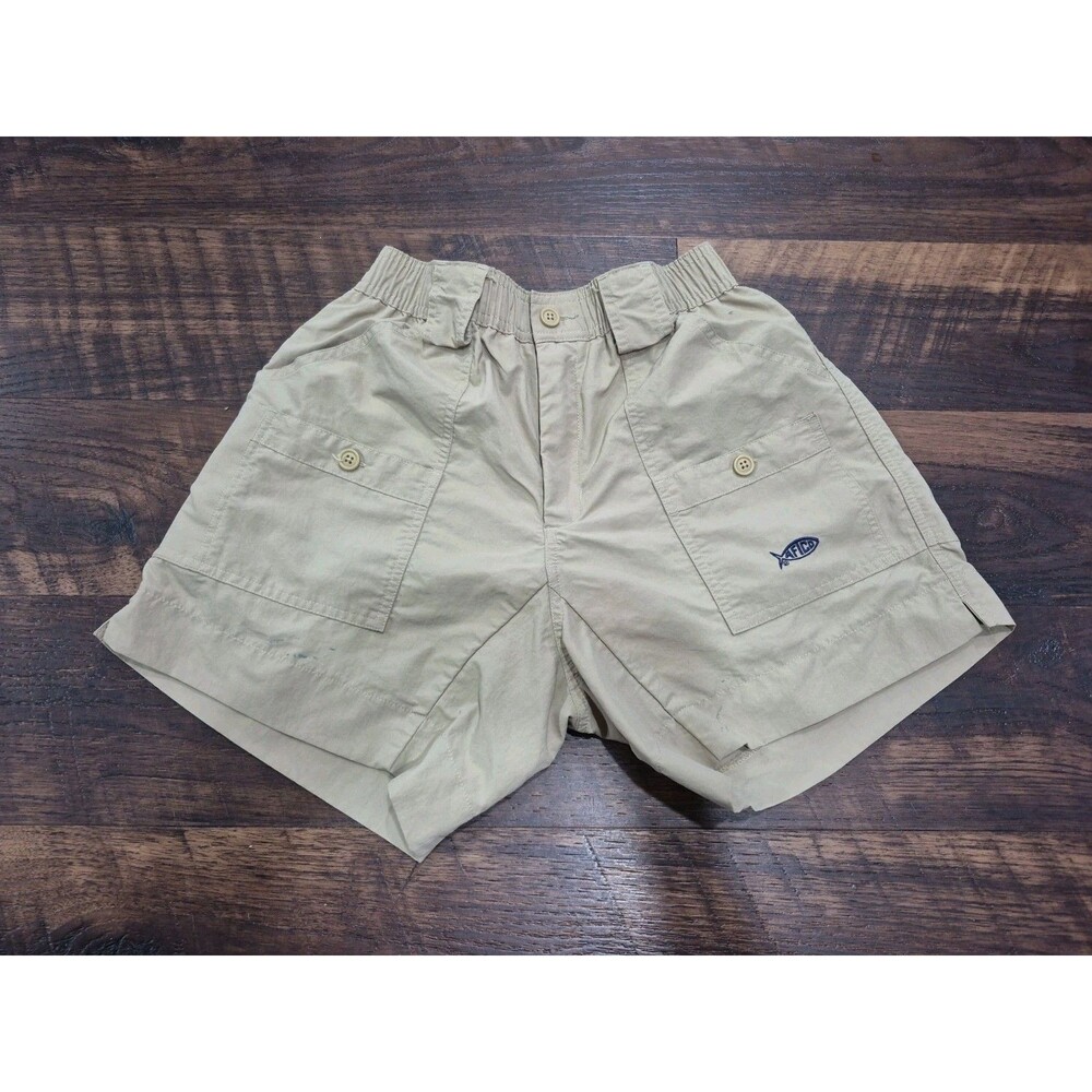 AFTCO Men’s Fishing Shorts Waist Size 28 Khaki